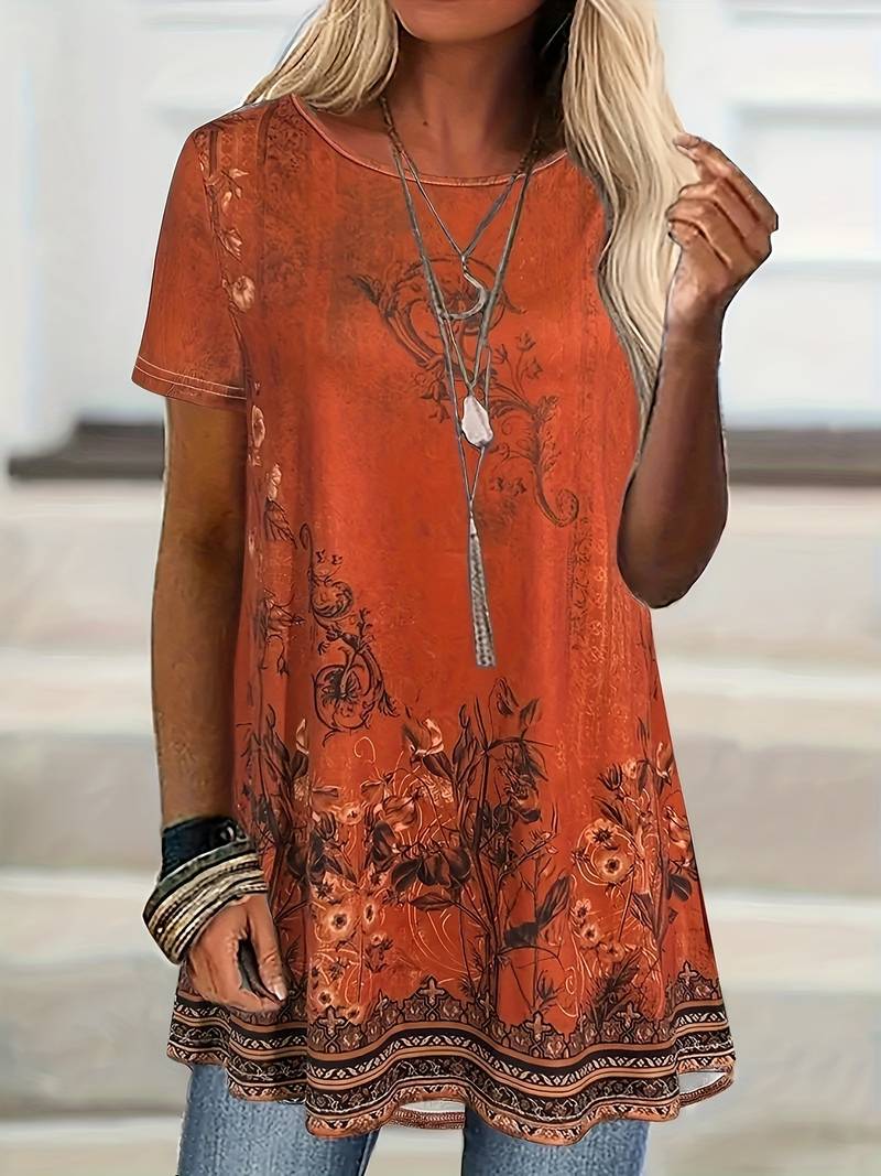 Abhishani - Maglietta Ampia Con Stampa Floreale - Image 2