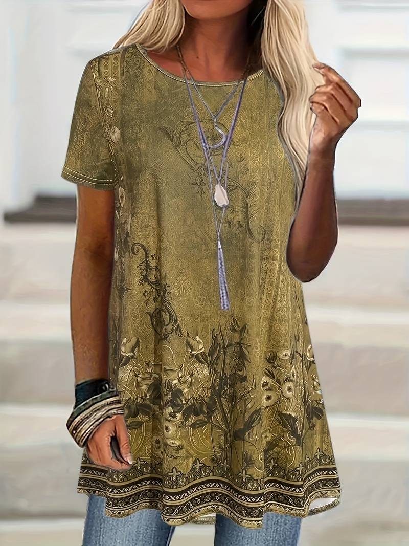 Abhishani - Maglietta Ampia Con Stampa Floreale - Image 5