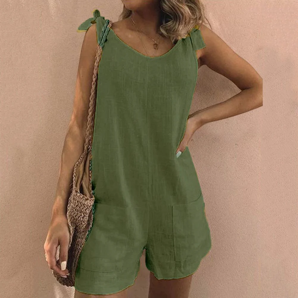 Addison - Tuta Con Spalline Con Fiocco e Tasche - Image 3