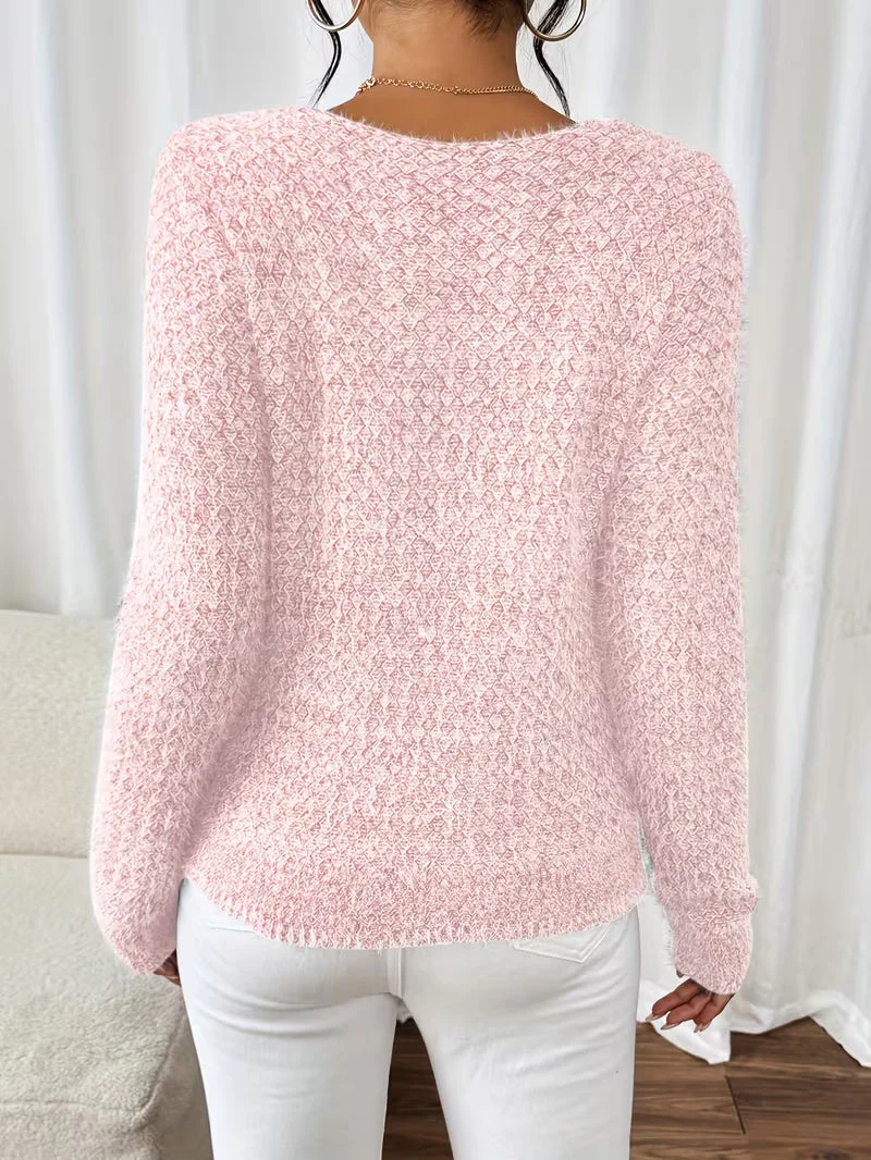 Aderah - Maglione Ampio Con Scollo a V - Image 13