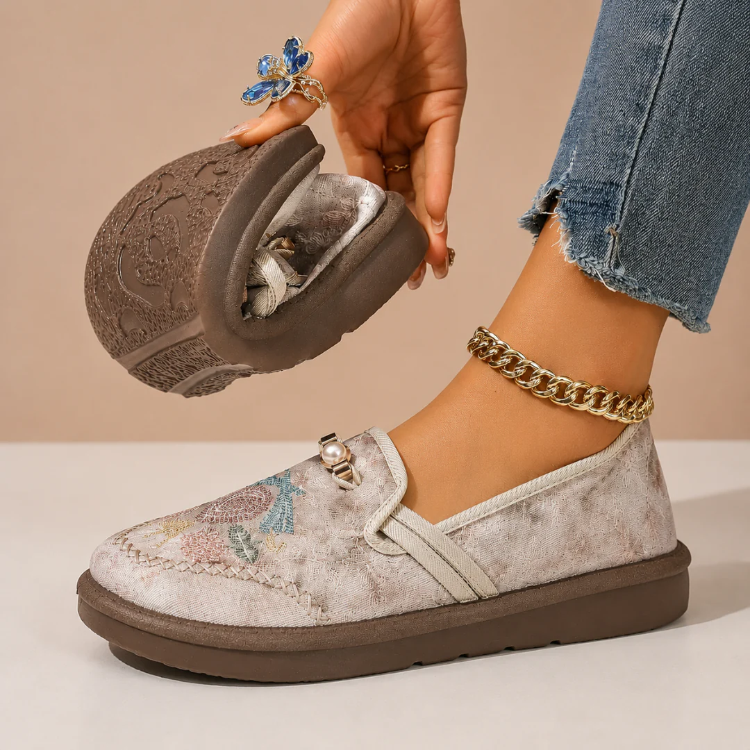 Adeyla - Mocassini Slip-on a Motivi Floreali - Image 5