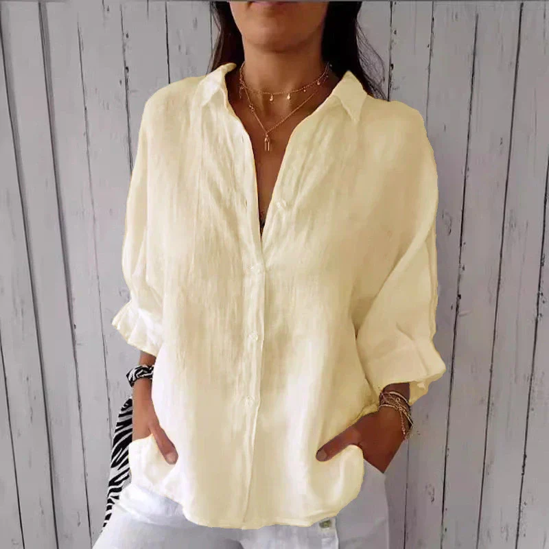Aelita - Camicia Casual in Cotone e Lino - Image 10
