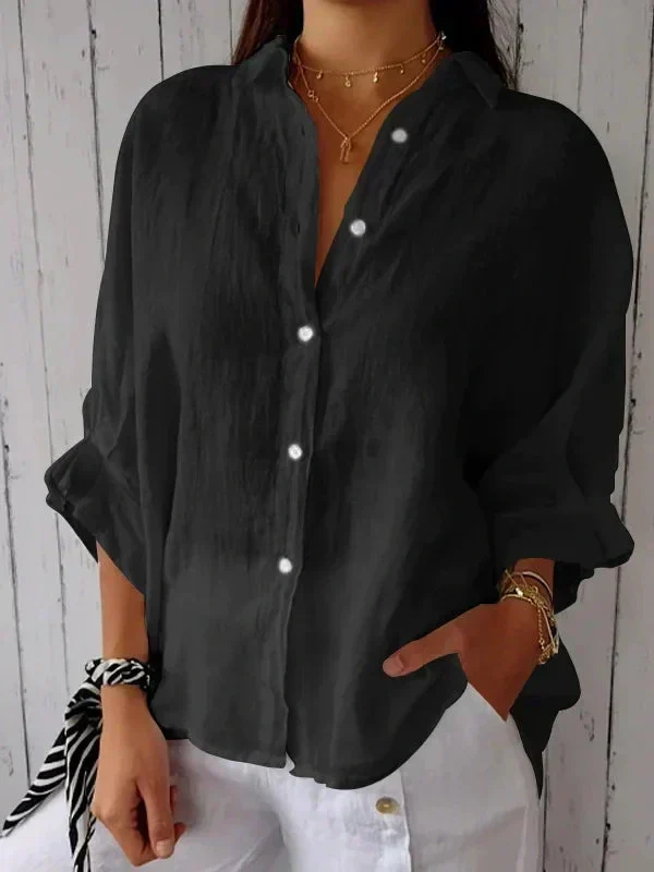 Aelita - Camicia Casual in Cotone e Lino - Image 3