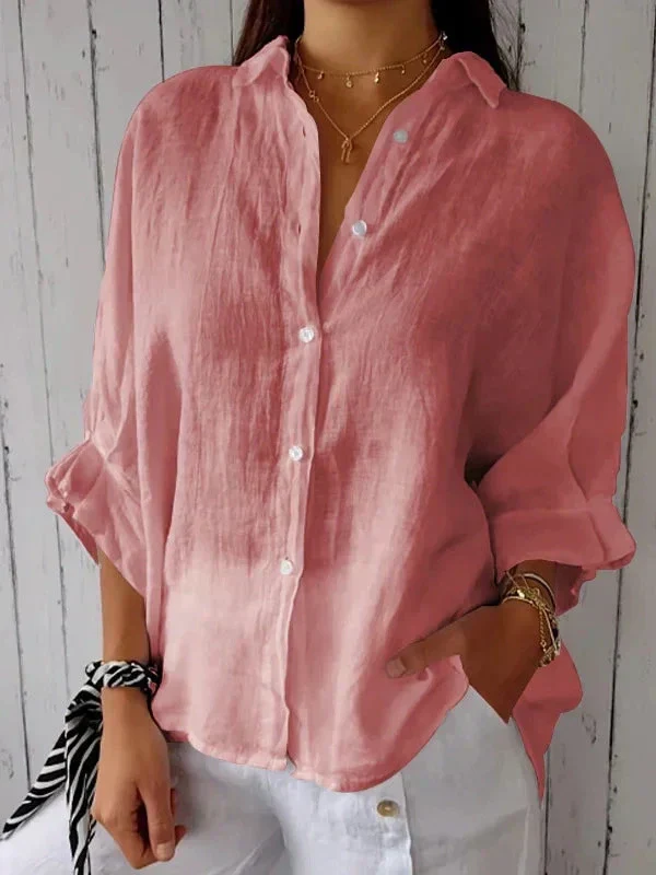 Aelita - Camicia Casual in Cotone e Lino - Image 4