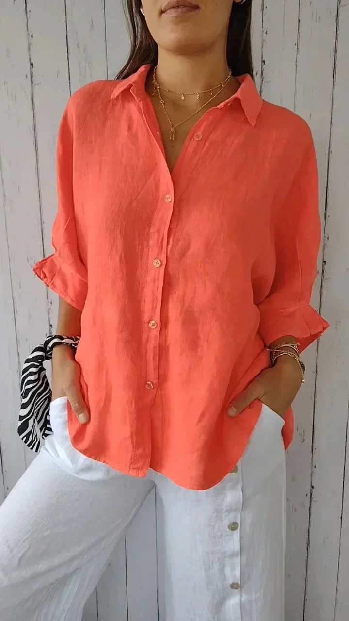 Aelita - Camicia Casual in Cotone e Lino - Image 7