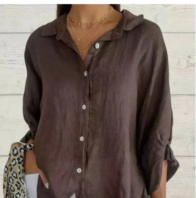 Aelita - Camicia Casual in Cotone e Lino - Image 8