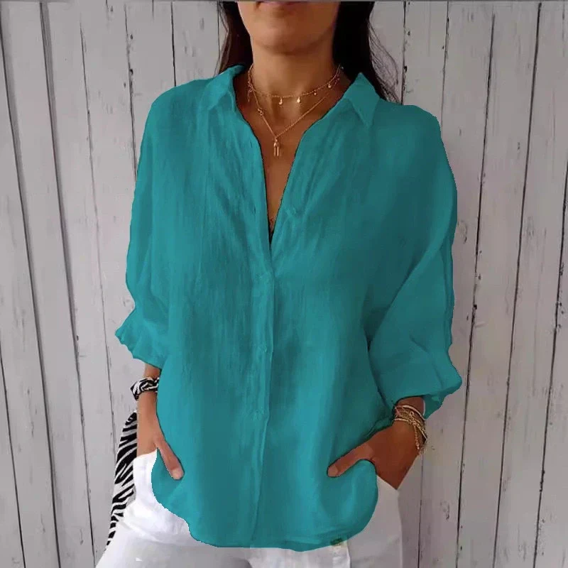 Aelita - Camicia Casual in Cotone e Lino - Image 9