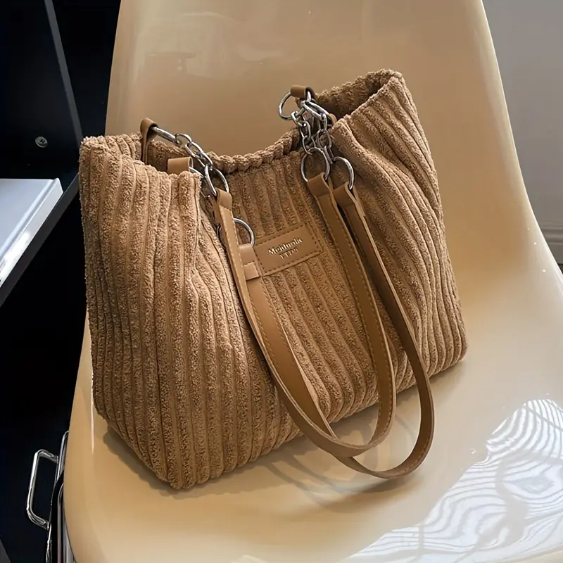 Ahlke – Borsa Tote In Velluto a Coste - Image 3