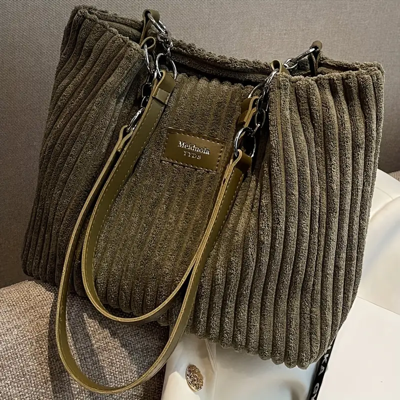 Ahlke – Borsa Tote In Velluto a Coste - Image 5