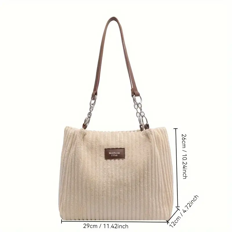 Ahlke – Borsa Tote In Velluto a Coste - Image 8