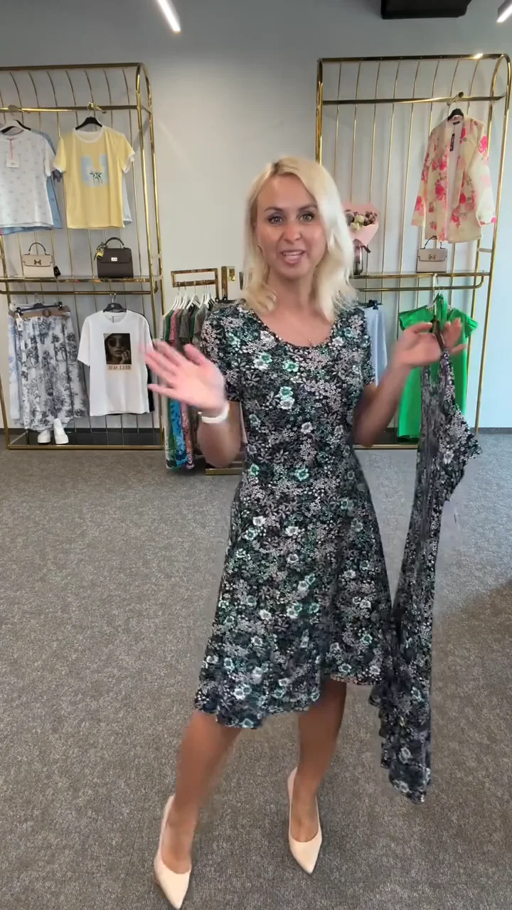 Ainsley - Abito Stampato Con Scollo Rotondo Alla Moda - Image 2