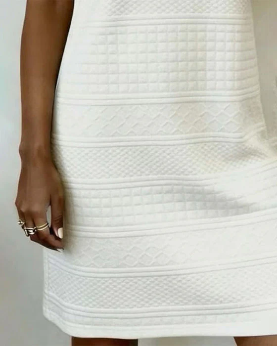 Alaitz - Abito Dritto Jacquard Con Tre Bottoni - Image 3