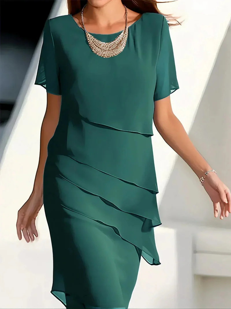 Albane - Abito In Chiffon Transfrontaliero - Image 3