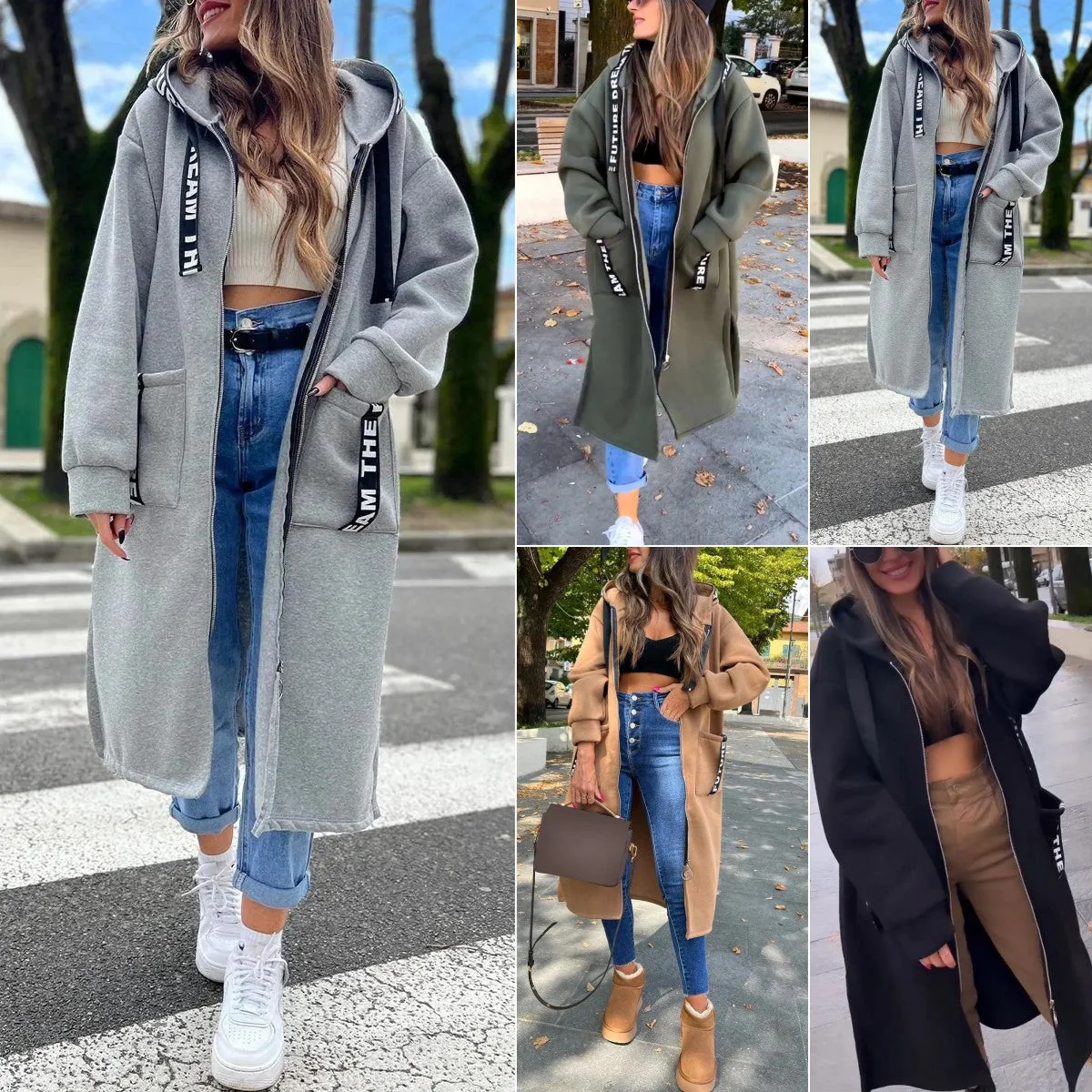 Aleixo - Elegante Felpa Lunga Con Cappuccio Maglione - Image 8