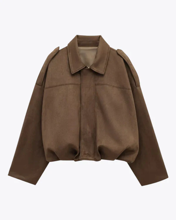Alena - Giacca Bomber in Pelle Scamosciata - Image 2
