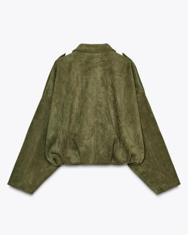 Alena - Giacca Bomber in Pelle Scamosciata - Image 9