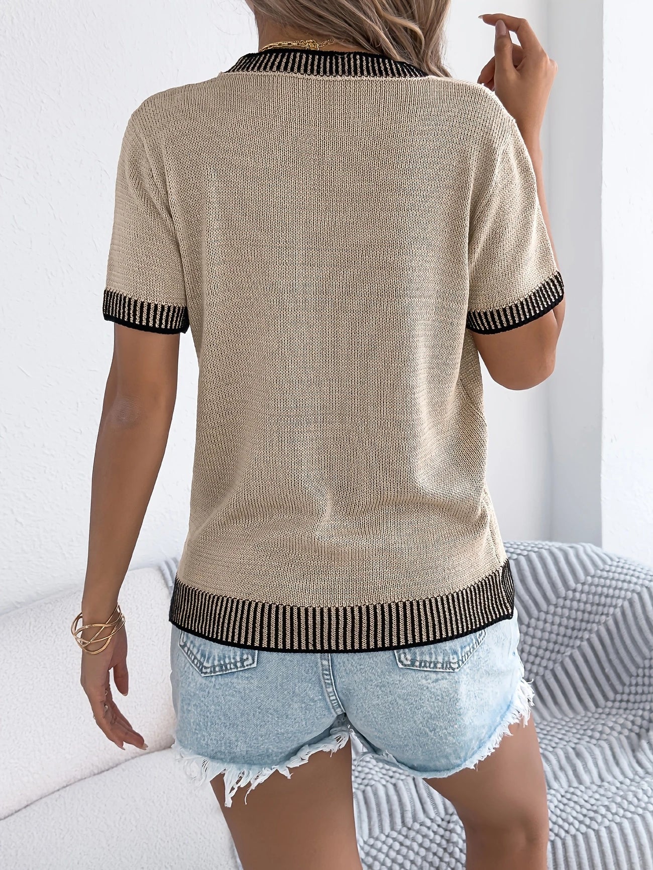Alethea - Elegante Top Lavorato a Maglia Con Scollo Rotondo e Righe - Image 20