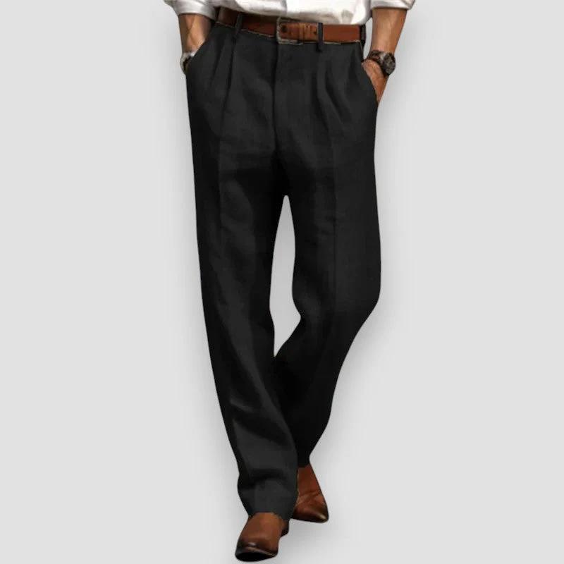 Alexei - Pantaloni Classici In Lino - Image 2
