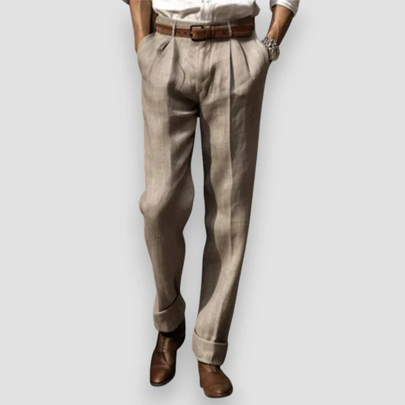 Alexei - Pantaloni Classici In Lino - Image 4