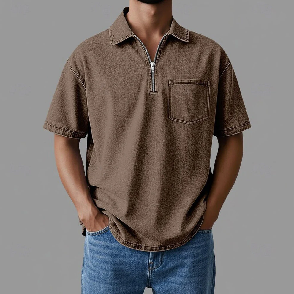 Alhan - Camicia Con zip DenimCore - Image 5