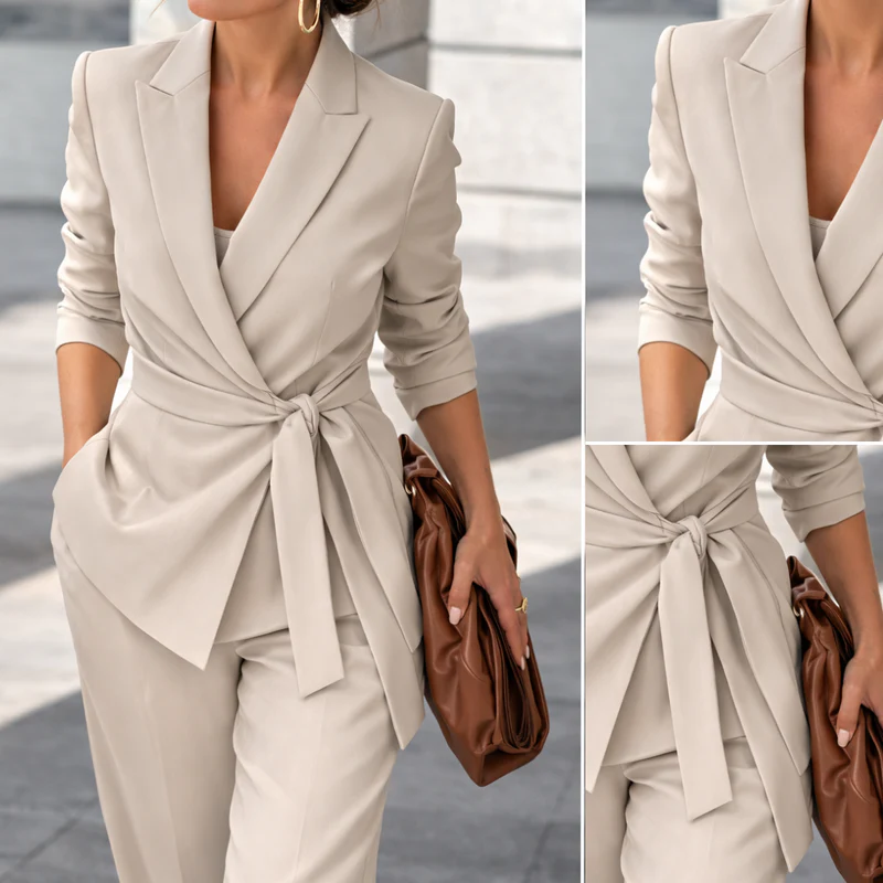 Aliona - Set Blazer e Pantaloni a Portafoglio - Image 5