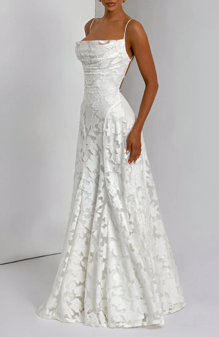 Alona - Elegante Abito Lungo Con Corsetto In Pizzo - Image 4