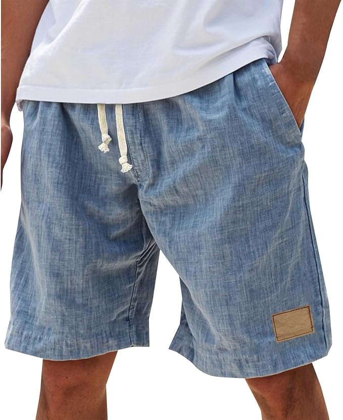 Alonz - Pantaloncini Di Lino Con Elastico in Vita - Image 2