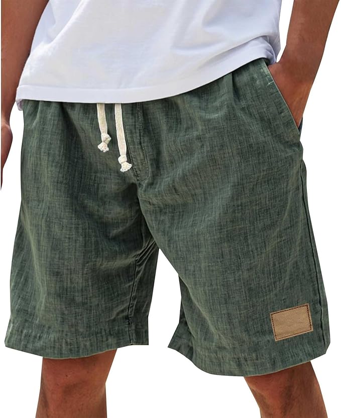 Alonz - Pantaloncini Di Lino Con Elastico in Vita - Image 3
