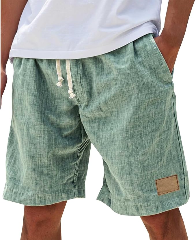 Alonz - Pantaloncini Di Lino Con Elastico in Vita - Image 4