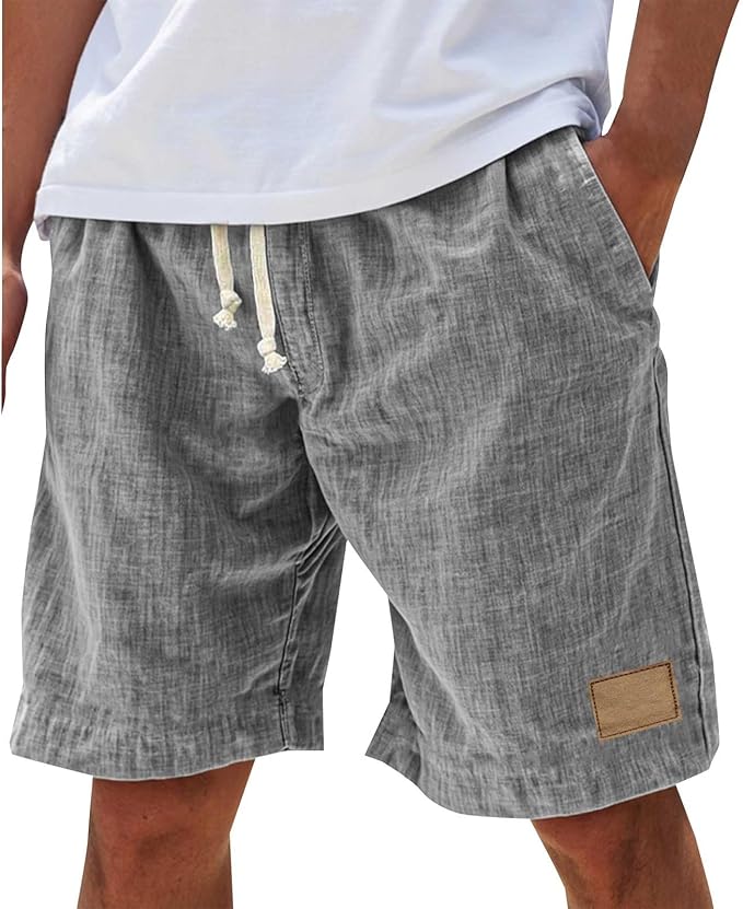 Alonz - Pantaloncini Di Lino Con Elastico in Vita - Image 5