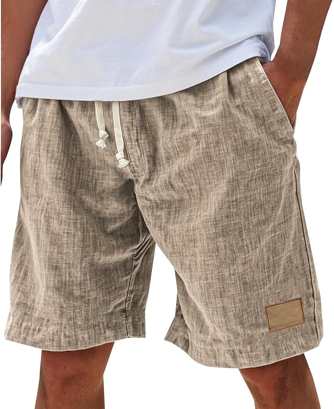 Alonz - Pantaloncini Di Lino Con Elastico in Vita - Image 6