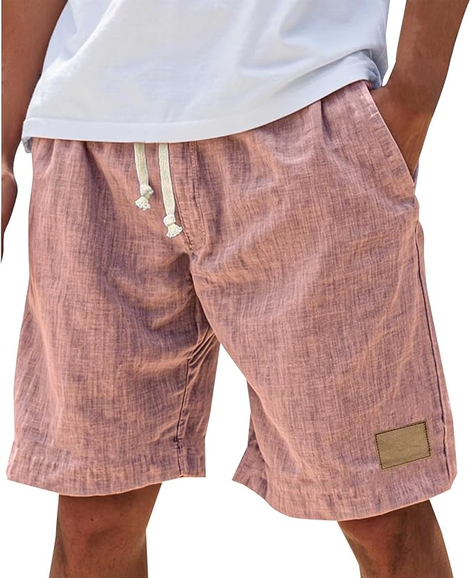 Alonz - Pantaloncini Di Lino Con Elastico in Vita - Image 7