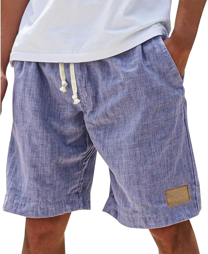 Alonz - Pantaloncini Di Lino Con Elastico in Vita - Image 8