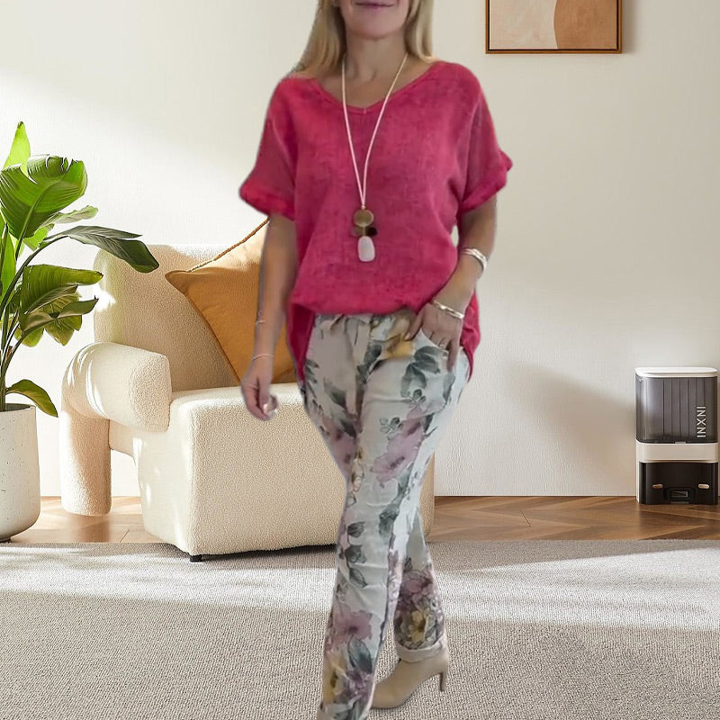 Alura - Camicetta Casuale e Pantaloni Con Stampa Floreale - Image 3