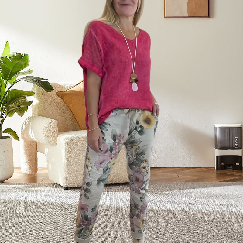 Alura - Camicetta Casuale e Pantaloni Con Stampa Floreale - Image 4