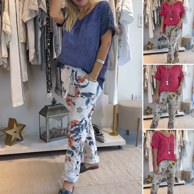 Alura - Camicetta Casuale e Pantaloni Con Stampa Floreale - Image 8