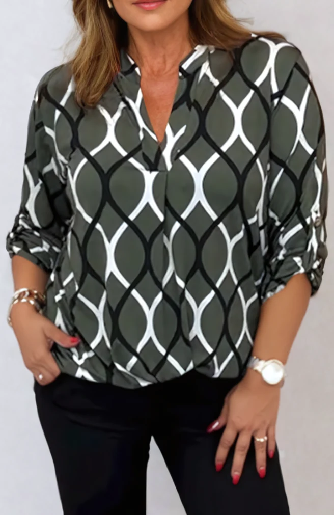 Alyce - Camicetta Casuale A Maniche Lunghe Con Motivo - Image 5