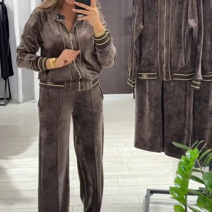 Alyn - Giacca Con Zip E Pantaloni A Gamba Larga