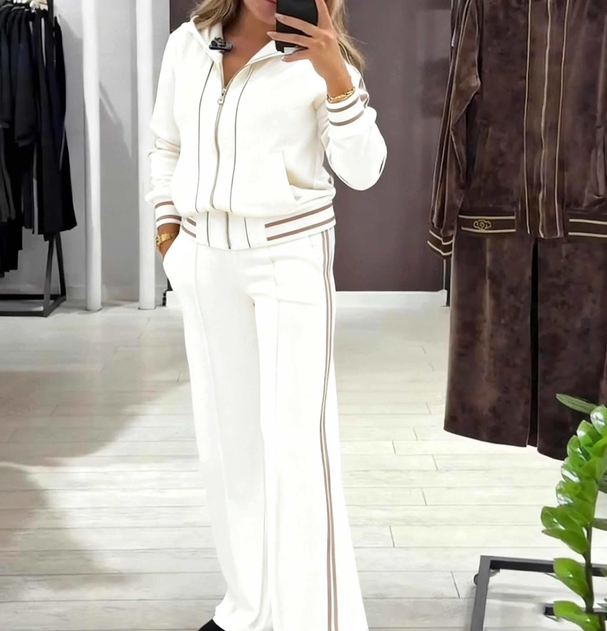Alyn - Giacca Con Zip E Pantaloni A Gamba Larga - Image 2