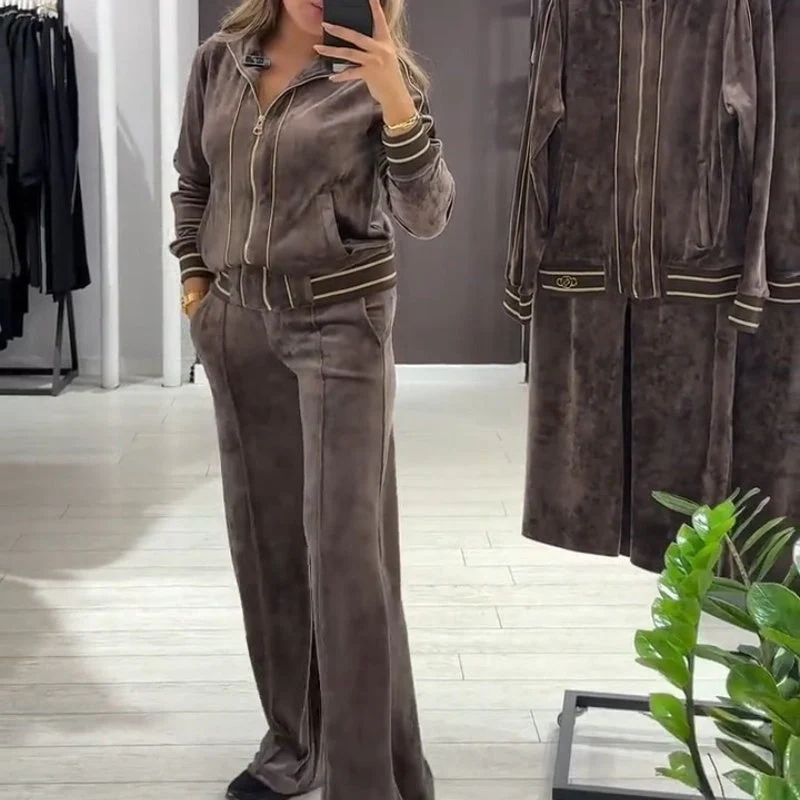 Alyn - Giacca Con Zip E Pantaloni A Gamba Larga - Image 4