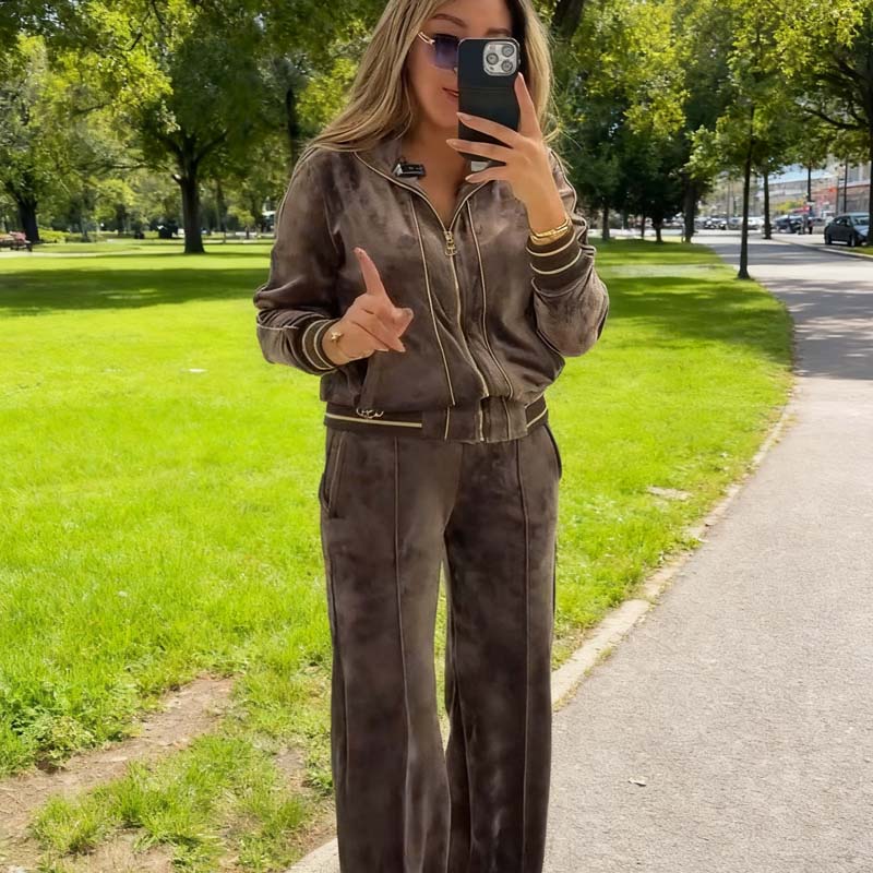 Alyn - Giacca Con Zip E Pantaloni A Gamba Larga - Image 6