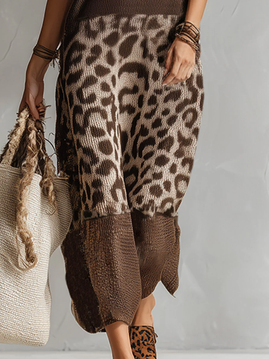 Ameliae - Abito midi in Maglia Leopardata - Image 5
