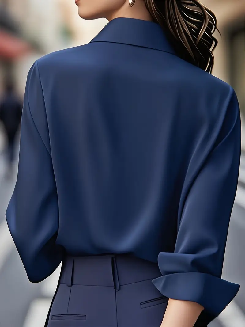 Amiliana - Elegante Camicia a Maniche Lunghe ConBottoni - Image 5