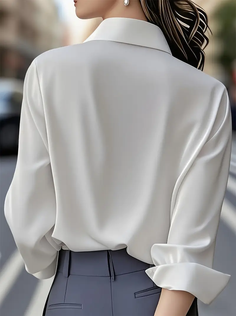 Amiliana - Elegante Camicia a Maniche Lunghe ConBottoni - Image 6