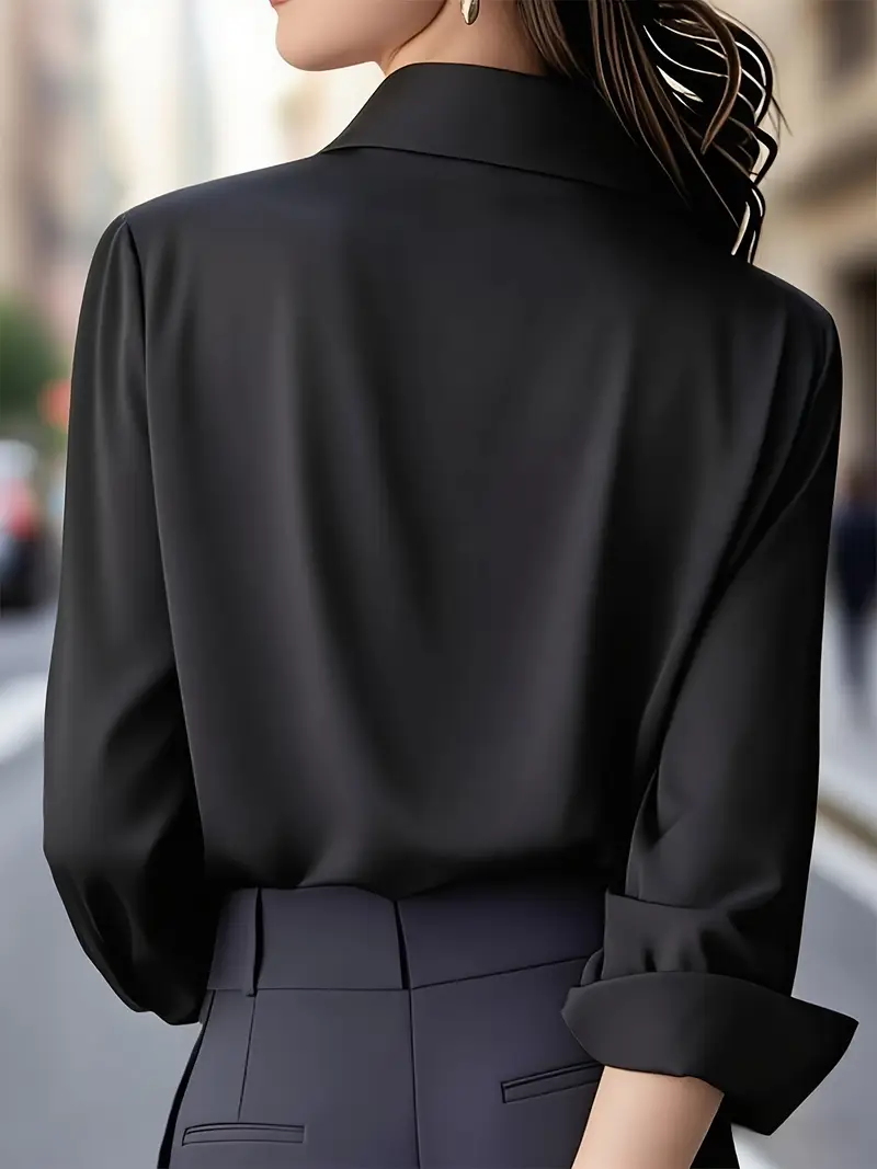 Amiliana - Elegante Camicia a Maniche Lunghe ConBottoni - Image 7