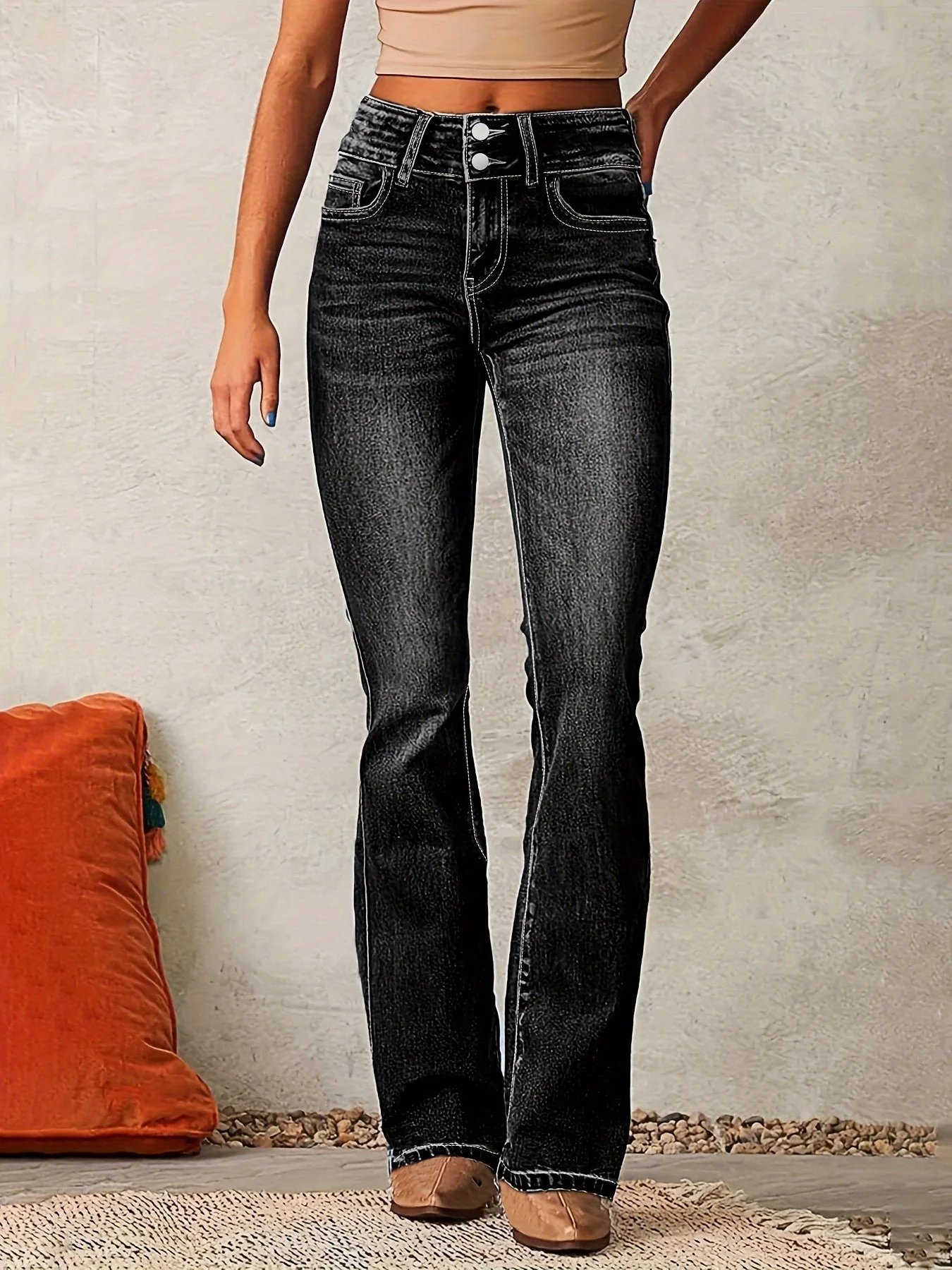 Andiara - Jeans a Vita Alta Svasati - Image 2