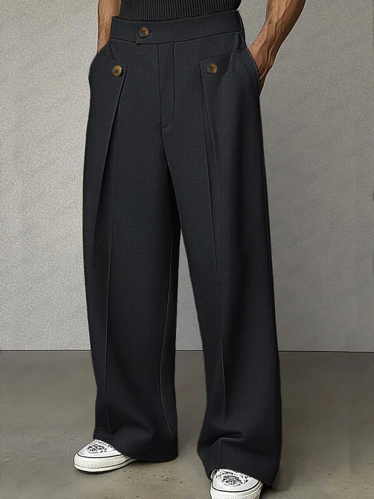 Anikia - Pantaloni Eleganti A Gamba Larga Con Pieghe - Image 2
