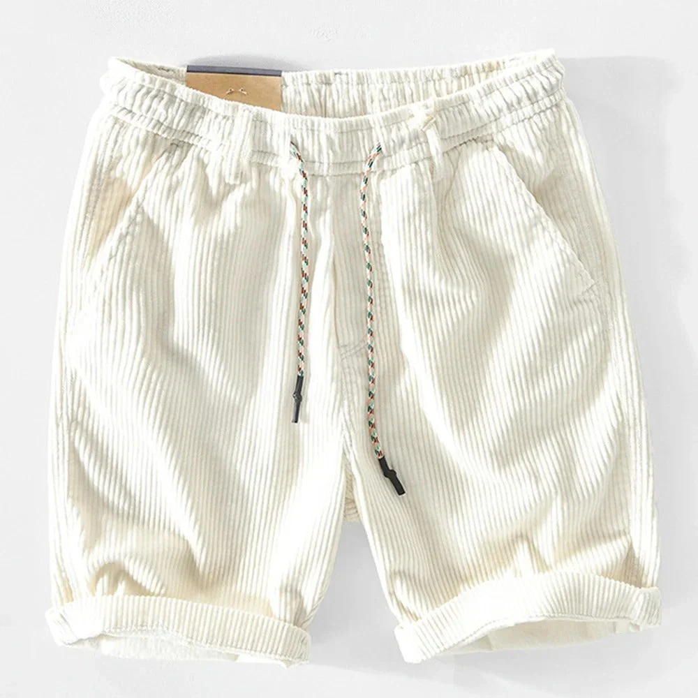 Anneliis - Pantaloncini In Velluto a Coste Con Elastico In Vita - Image 3