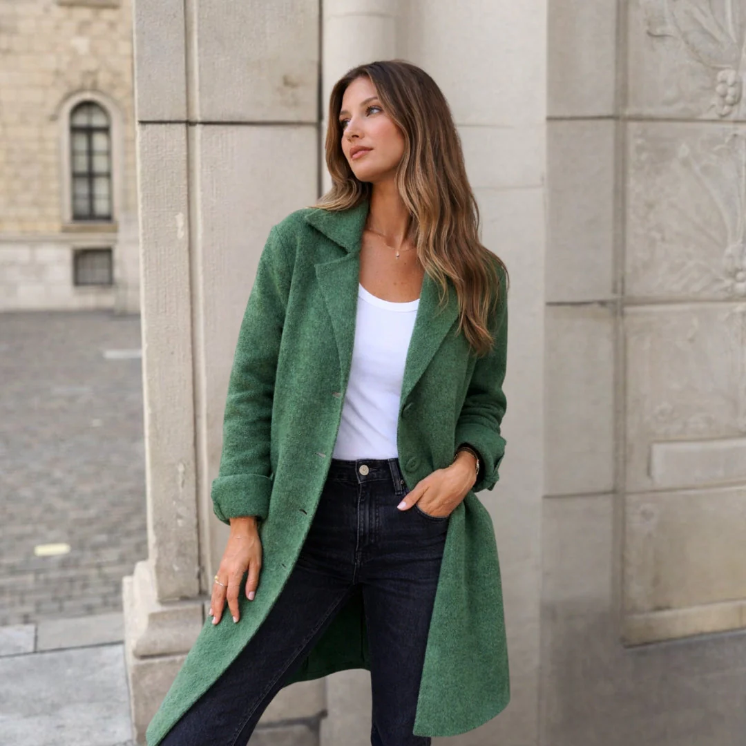 Annita - Elegante Cappotto Con Bottoni - Image 3
