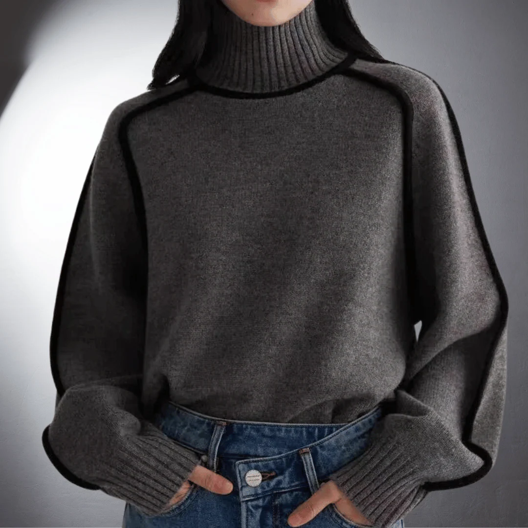 Antje | Maglione a Collo Alto Biologico Di Qualità Premium - Image 5